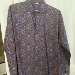 Tasso Elba Multicolor Geometric Men's Shirt